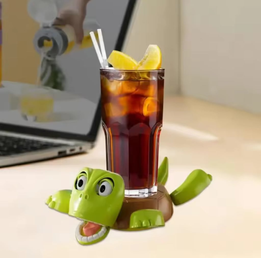 Lazy Turtle Drink Coaster – Funny Table Protector